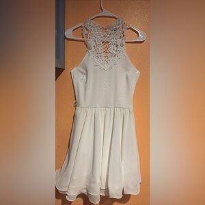 Elegant White Lace Kids Dress